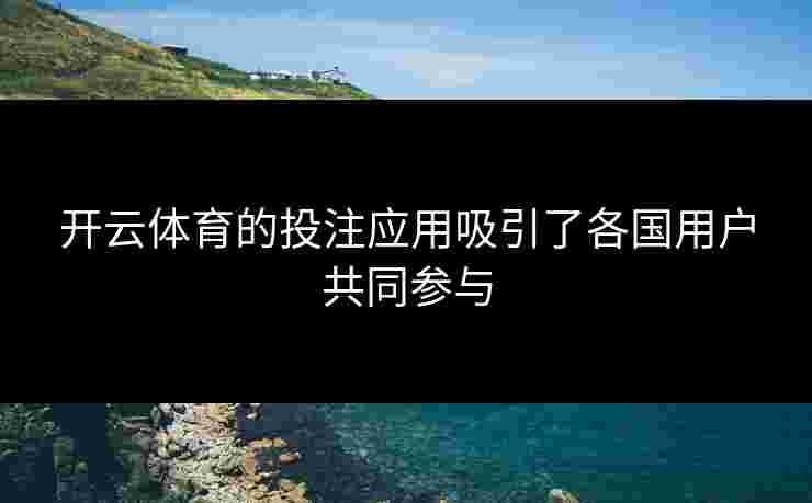 开云体育的投注应用吸引了各国用户共同参与